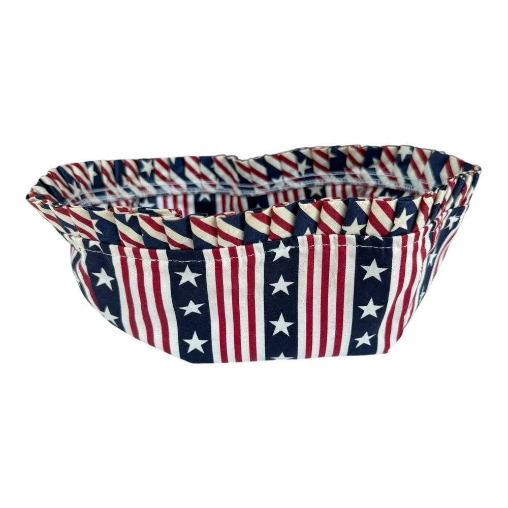 Vintage Longaberger Patriotic Stars Stripes Basket Liner Americana USA Flag